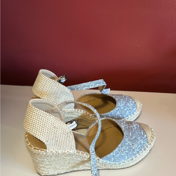 Blue Alexis Leroy Wedge Espadrilles 9-9.5 - Picture 3 of 3